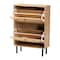Baxton Studio Remus Shoe Cabinet, 12-Pair Shoe Storage Organizer with 2 Flip Doors 262-13794-ZORO - alternate 8