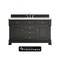 James Martin Vanities Brookfield 60 in. Single Vanity, Black Onyx w/ 3 CM Ethereal Noctis Silestone Top 547-V60S-BKO-FENC - alternate 1