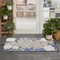 Homeroots 3' X 4' Blue and Gray Floral Indoor Outdoor Area Rug 527634 - alternate 5