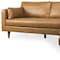 Homeroots Tan Genuine Leather L Shaped Sofa and Chaise Sectional With Toss Pillows 607317 - alternate 7