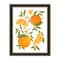 Homeroots Citrus Orange Botanical Black Framed Print Wall Art 529840 - alternate 1