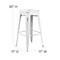 Flash Furniture 30" High Backless Distressed White Metal Barstool ET-BT3503-30-WH-GG - alternate 8