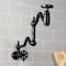 Kingston Brass Wall Mount Pot Filler Faucet, Matte Black KS2100RX - alternate 4