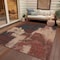 Homeroots 8' X 10' Brick Red And Red Abstract Washable Indoor Outdoor Area Rug 609163 - alternate 4