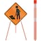 Eastern Metal Signs And Safety Tripod Sign Stand for Roll-Up and Rigid Signs up to 48in E-55 - alternate 1