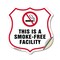 Signmission No Smoking Shield Label Set This Is A Sm, 12 Inch X 12 Inch, Vinyl Decal SHI-D-12-399 - alternate 1