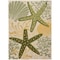 Homeroots 5' X 8' Green Yellow And Blue Starfish Indoor Outdoor Area Rug 548052 - alternate 1