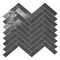 Apollo Tile Nordel 11x11 in. Steel Black Matte Porcelain Herringbone Mosaic Tile (5.88 sq ft/case) 7PK APLSTL88STEHERA - alternate 1