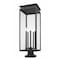 Z-Lite Nova 5 Light Outdoor Pier Mounted Fixture, Black/Clear, 12.5 In W x 36.75 In H 5018PHXLS-SQPM-BK - alternate 5
