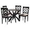 Baxton Studio Savina Modern Sand Fabric and Dark Brown Wood 5-Piece Dining Set 256-9725-10902-ZORO - alternate 1
