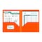C-Line Products 8-1/2" x 11" Orange Two-Pocket Heavyweight Poly Portfolio Folder, 25EA/BX, 6BX/CT 33952-BX - alternate 4