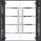 Vdomdoors Aluminum Double Doors Deux 1105 Gray Graphite Mirrored Glass 2 Sidelights Entry Modern Painted 96x9 DEUX1105DEXD-GRE-W12+72+12xH96-RH-O - alternate 4