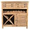 Homeroots 40in Rustic Natural Solid Wood 2 Door Wine Bar Cabinet 489030 - alternate 4