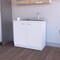 Homeroots 39" White Stainless Steel Accent Cabinet With Two Shelves 534992 - alternate 5