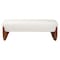 Baxton Studio Vinicio Mid-Century Modern Cream Boucle Accent Bench 254-14001-ZORO - alternate 5