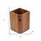 Homeroots Designer Genuine Teak Waste Basket 475863 - alternate 5
