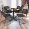 Regency Round Kobe Breakroom Table W/ 4 Zeng Stack Chairs, 48 in W, 48 in L, Neo Walnut TKB48RNDNW44BK - alternate 7