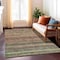 Homeroots 3' X 5' Brown And Gray Striped Washable Indoor Outdoor Area Rug 615830 - alternate 8