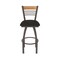 Holland Bar Stool Co Eleanor 30in Swivel Bar Stool with Bronze Finish, Medium Back and Canter Espresso Seat 880 - alternate 6