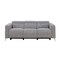 Homeroots 87" Dark Gray Reclining USB Sofa And Toss Pillow With Silver Legs 559217 - alternate 4