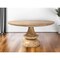 Homeroots 60" Natural Rounded Solid Wood Pedestal Base Dining Table 380473 - alternate 5