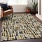 Homeroots 9' X 12' Black Gold And Ivory Abstract Washable Indoor Outdoor Area Rug 602549 - alternate 6
