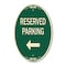 Signmission Reserved Parking Left Green & Tan, 12 Inch X 18 Inch Designer, Heavy Gauge Aluminum A-OV-G-1218-9768 - alternate 1