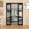 Sartodoors Sliding French Double Pocket Doors, Lucia 2555 Matte Black with Clear Glass, Kit Trims Rail Hardwa LUCIA2555DP-BLK-6496 - alternate 5