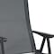 Homeroots 24" Gray and Black Steel Outdoor Arm Chair 320642 - alternate 3