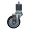 Service Caster 4'' SS Black Poly Wheel Swivel 1-3/4'' Expanding Stem Caster SCC-SSEX20S414-PPUB-BLK-134 - alternate 1
