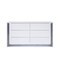 Homeroots 61" White Wood Lighted Six Drawer Double Dresser 564683 - alternate 1