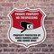 Signmission Private Property Shield Sign No Trespass, 6 Inch X 6 Inch, Plastic Sign SHI-P-6-443 - alternate 4