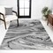 Jonathan Y Viscon Abstract Marble Contemporary Light Gray/Black 3 ft. x 5 ft. Area Rug SEU207A-3 - alternate 1