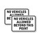 Signmission No Vehicles Allowed Beyond This Point, 12'' X 18'' 2 Signs, Heavy Gauge Aluminum, 2PK A-1218-2PACK-2791 - alternate 1