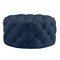 Homeroots 33" Navy Blue Linen Tufted Round Cocktail Ottoman 568054 - alternate 6