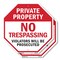Signmission Private Property No Trespassing Vio, 10 inch X 10 inch, Aluminum Metal Signs, 2PK OC-A-2PACK-10-167 - alternate 1