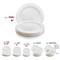 Smarty Had A Party 6" White with Silver Edge Rim Plastic Pastry Plates (120 Plates), 120PK 116S-CASE - alternate 7