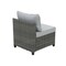 Deko Living Outdoor Sectional Wicker Sofa, Chairs and Table, 8 Pieces, Gray w/Blue and Gray Cushion Covers COP30111 - alternate 7