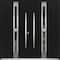 Vdomdoors Metal Double Doors Deux 1755 Black Enamel Opaque Black Glass Top Transom Entry Modern Painted (W72x DEUX1755DEXD-BLK-W72xH96-RH-O - alternate 1