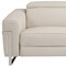 Homeroots 83" Beige Italian Leather USB Reclining Sofa With Silver Legs 482208 - alternate 3