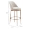 Homeroots 32" Beige And Gold Fabric And Steel Bar Height Swivel Bar Chair 555685 - alternate 7