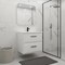 Homeroots 32" White Wood Freestanding Bathroom Vanity With White Sink And Two Drawers 627377 - alternate 3