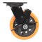 Vestil Polyurethane Swivel With Brake Caster 6 In. Diameter x 2 In. Width 836 lb Orange/Black CST-BN-6X2PUP-SWB - alternate 7