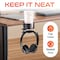 Delton Under Desk Cup Holder and Desk Hook for Headphones - Black H22 - alternate 6
