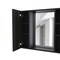 Homeroots 24" Black Wood Floating Single Door Bathroom Vanity And Medicine Cabinet With Mirror 543579 - alternate 1