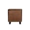 Homeroots 30" Dark Brown Solid Wood Distressed Three Drawer Nightstand 521225 - alternate 11