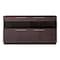 Homeroots 59in Brown Solid Wood Sideboard with Glass Doors 284410 - alternate 1