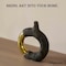 Uniquewise 11-inch Resin Ring Open Circle Design Vase Decorative Centerpiece with Artistic Style, Small QI004842.S - alternate 6