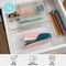 Martha Stewart Kerry Plastic Stackable Office Desk Drawer Organizers with Gold Trim, Set of 6 BE-PB3685-G-6-CLRGLD-MS - alternate 7