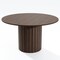 Homeroots 52" Brown Wood Pedestal Base Round Top Dining Table 720647 - alternate 1